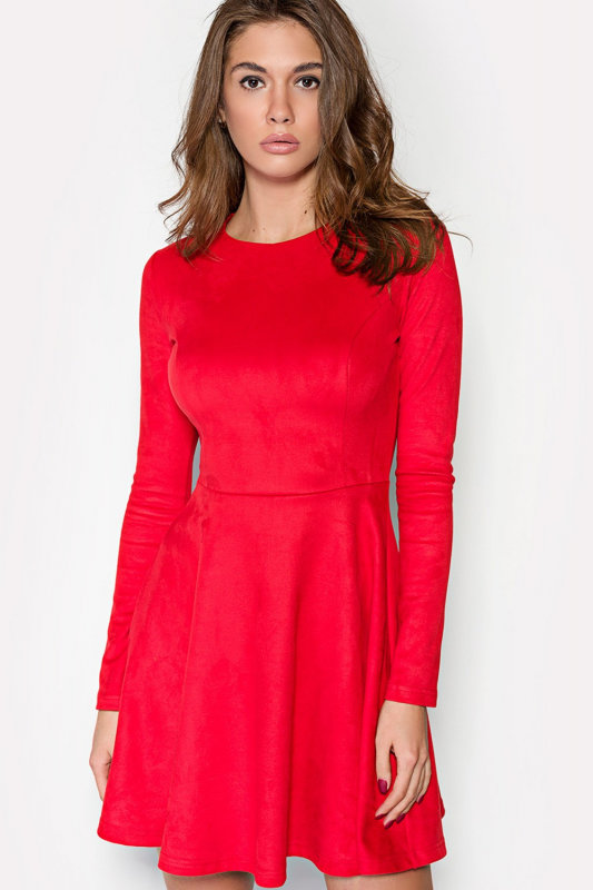 Красное Замшевое Платье