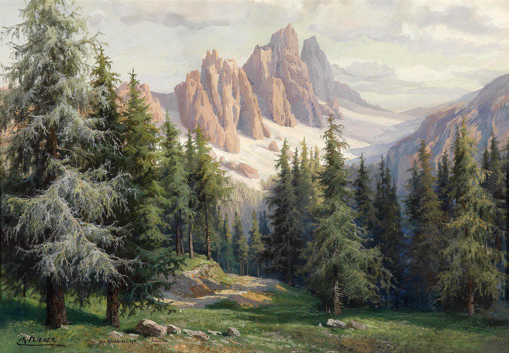 австрийский художник karl flieher(1881-1958) фото