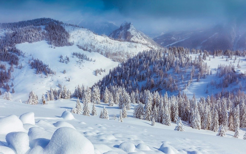 австрия горы зима фото