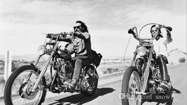 байкеры на чоппере ретро фото
