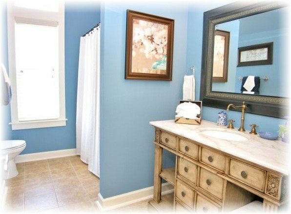 bathroom ideas blue vanity cabinet colors фото