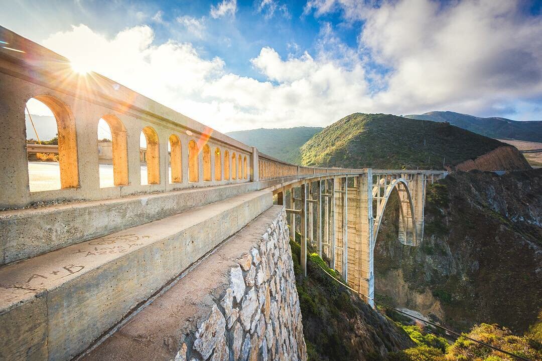 bixby creek bridge, california фото