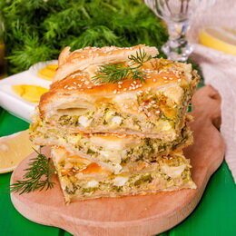 блинный пирог закусочный фото