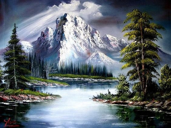bob ross картины фото
