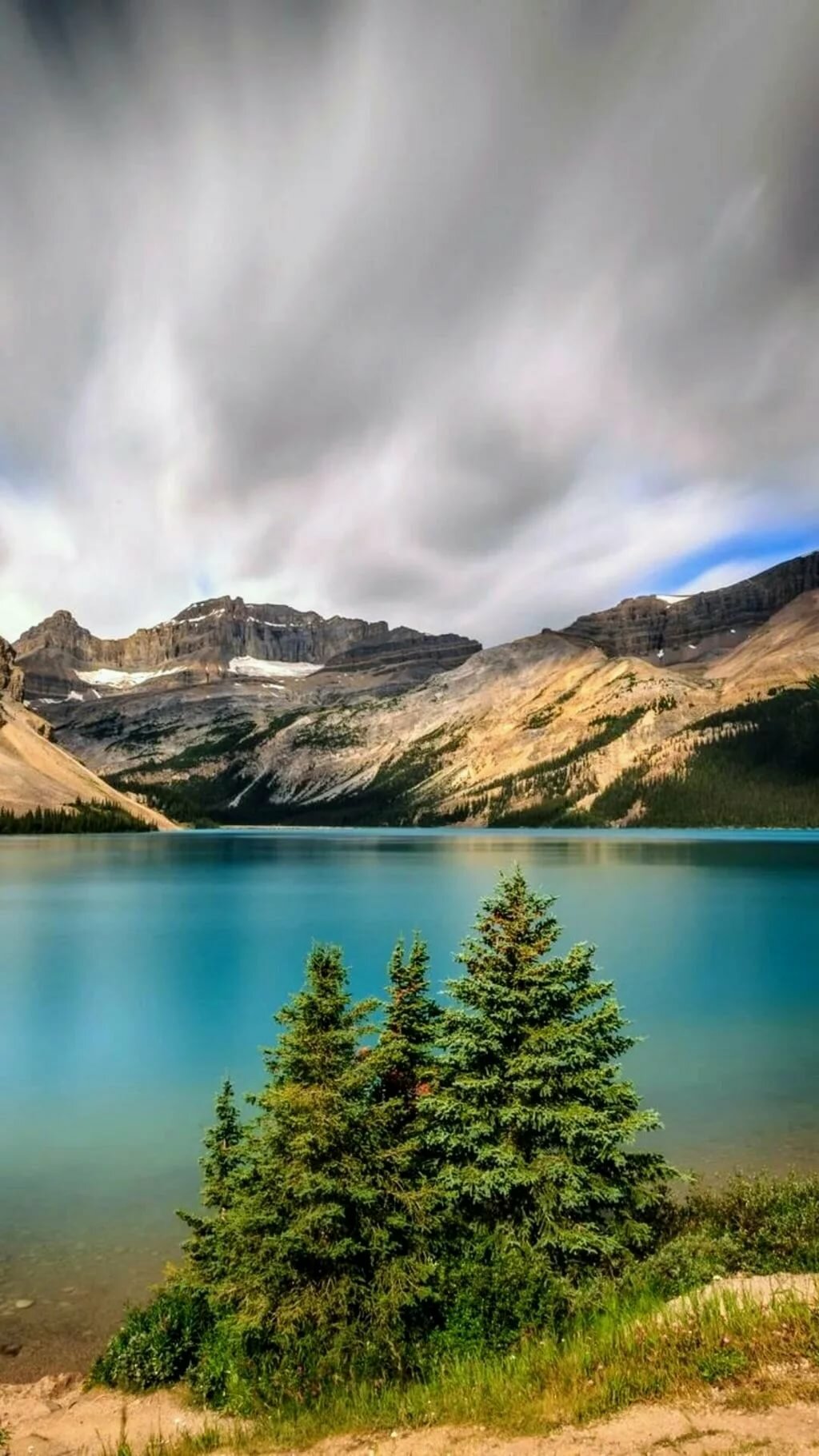 bow lake alberta canada wallpaper фото