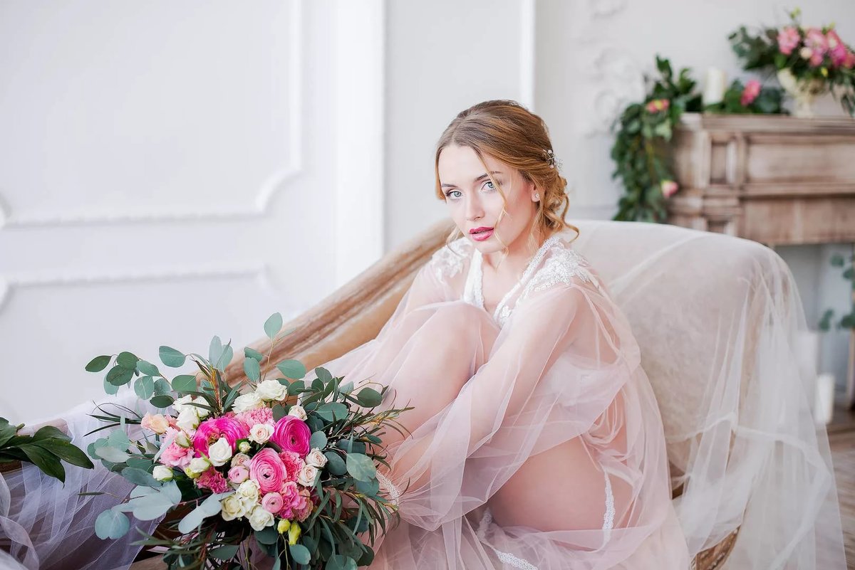 будуарная фотосессия невесты утро невесты фото