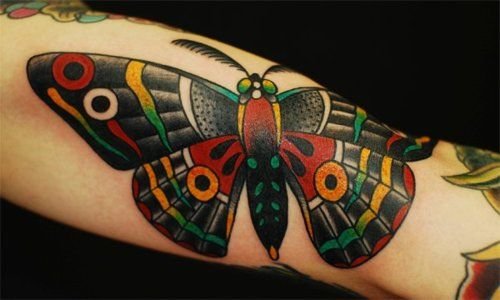 butterfly traditional tattoo фото