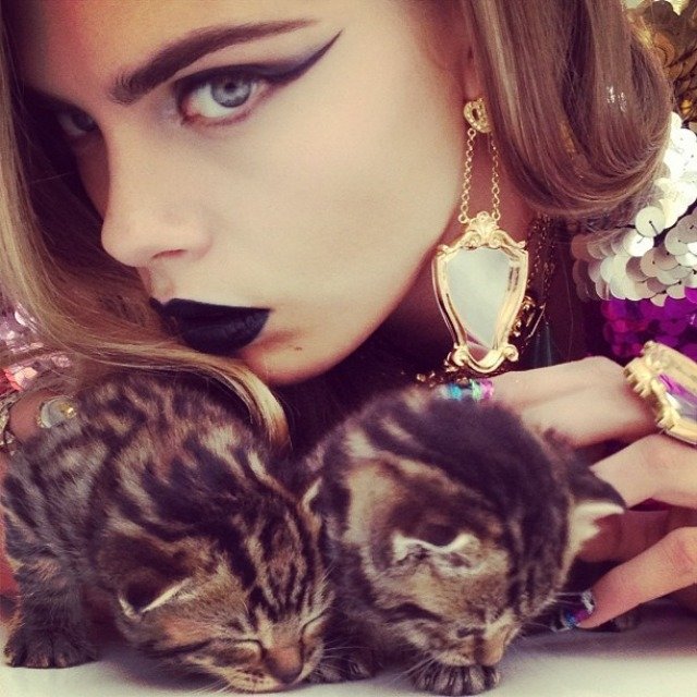 cara delevingne с животными фото