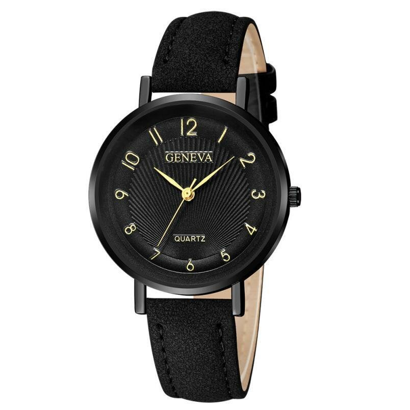 часы geneva quartz женские черные фото