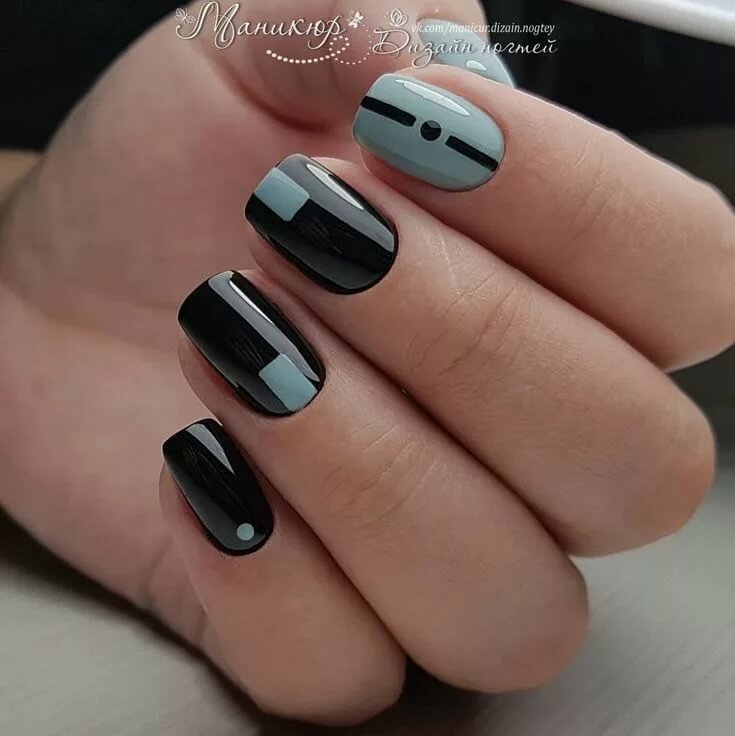 черный маникюр фото
