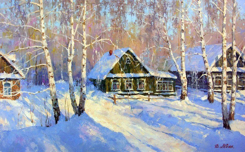 д.левин зимние картины фото
