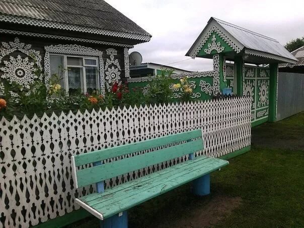 деревенские палисадники у дома фото