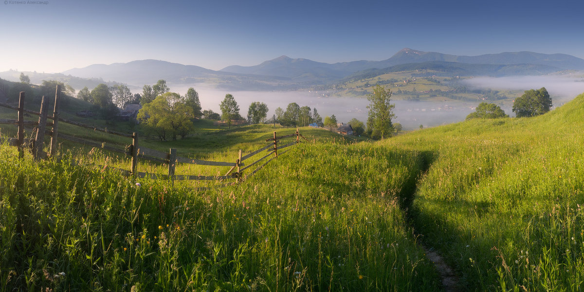 деревенский пейзаж панорама фото