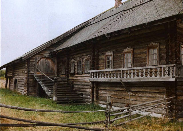 деревянные избы на руси фото