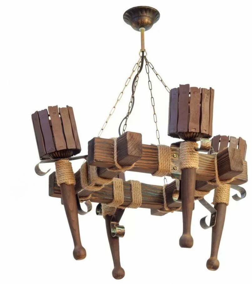 деревянные люстры фото