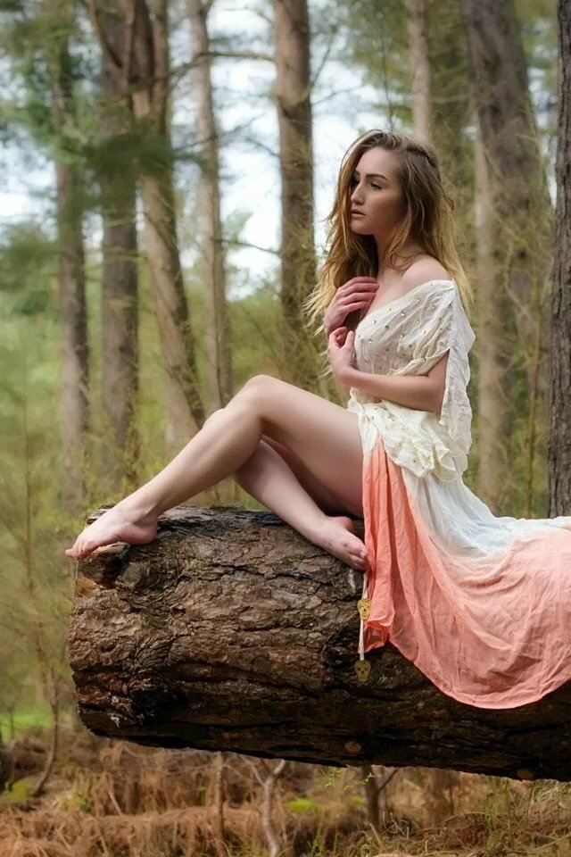 девушка в лесу фотосессия фото