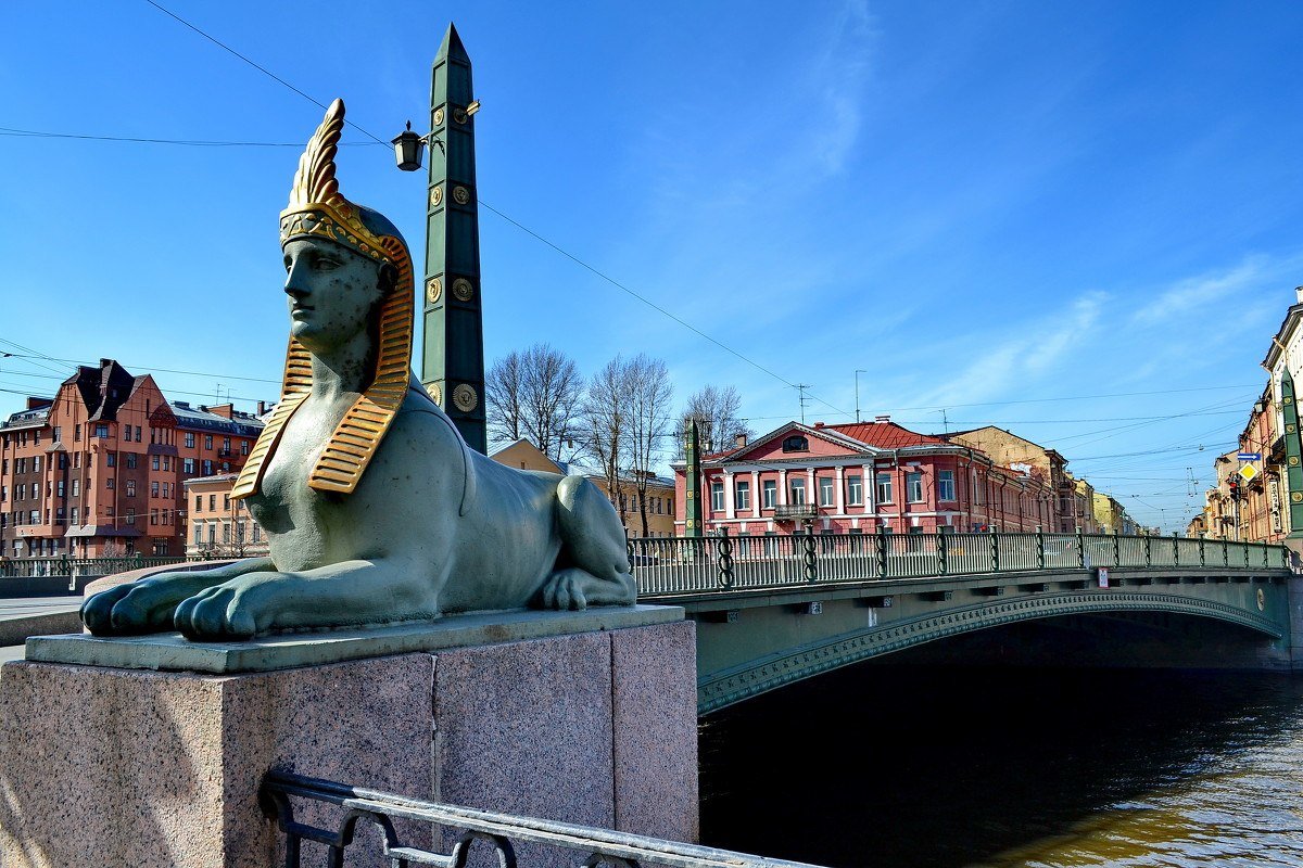 египетский мост в санкт петербурге фото