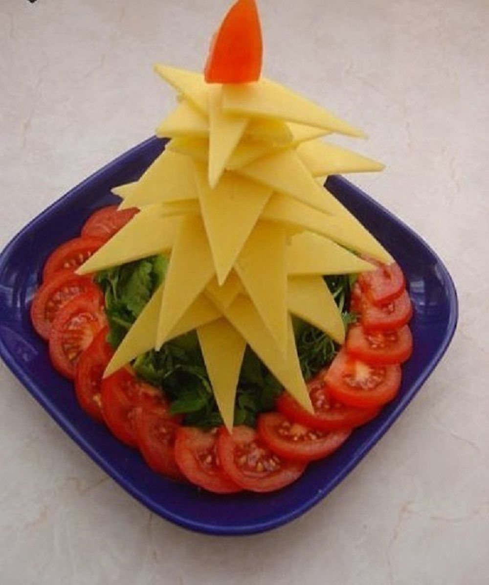 елочка из колбасы и сыра фото
