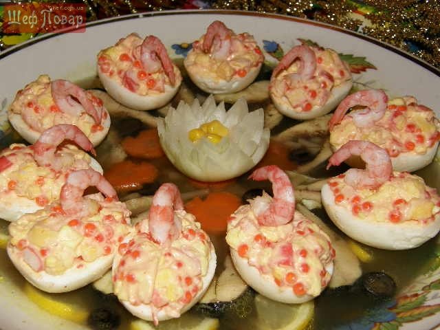 фаршированные яйца лебеди фото