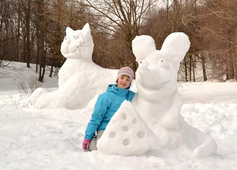фигуры из снега фото
