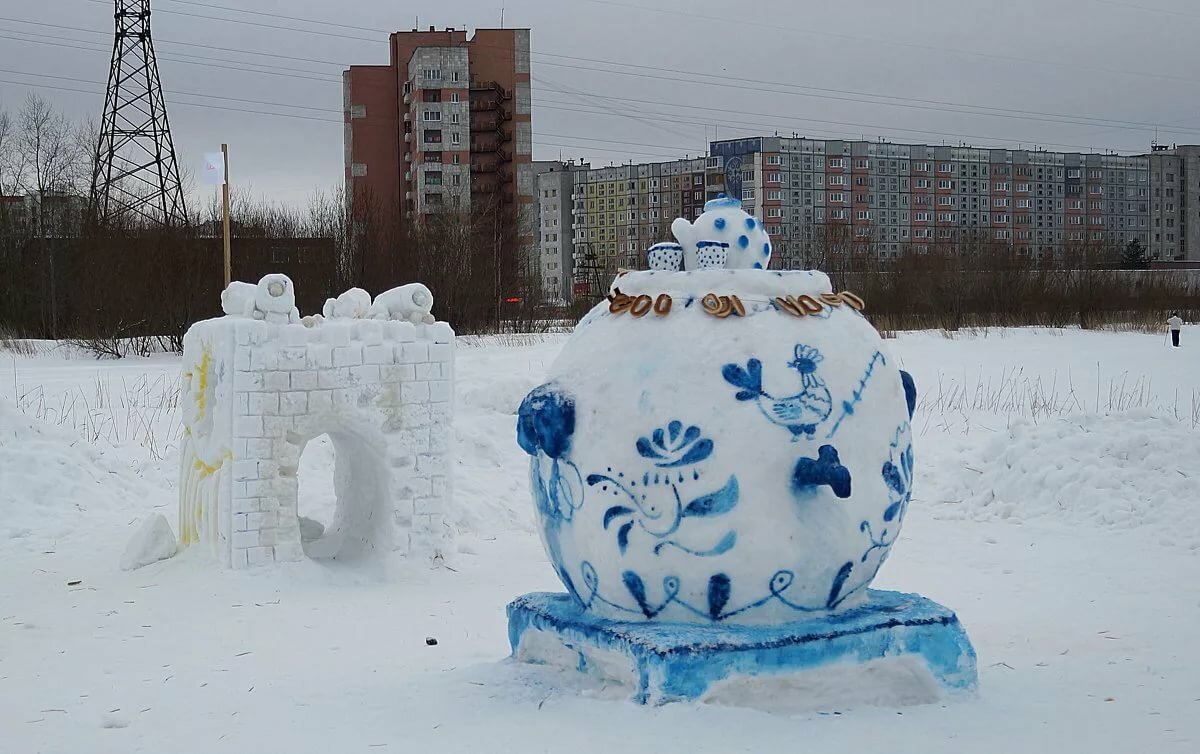 фигуры из снега фото