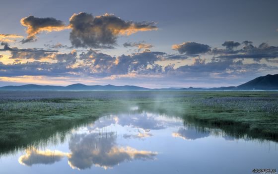 фото природы озеро облака фото