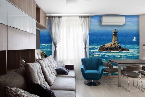 фотообои морские в интерьере квартиры фото