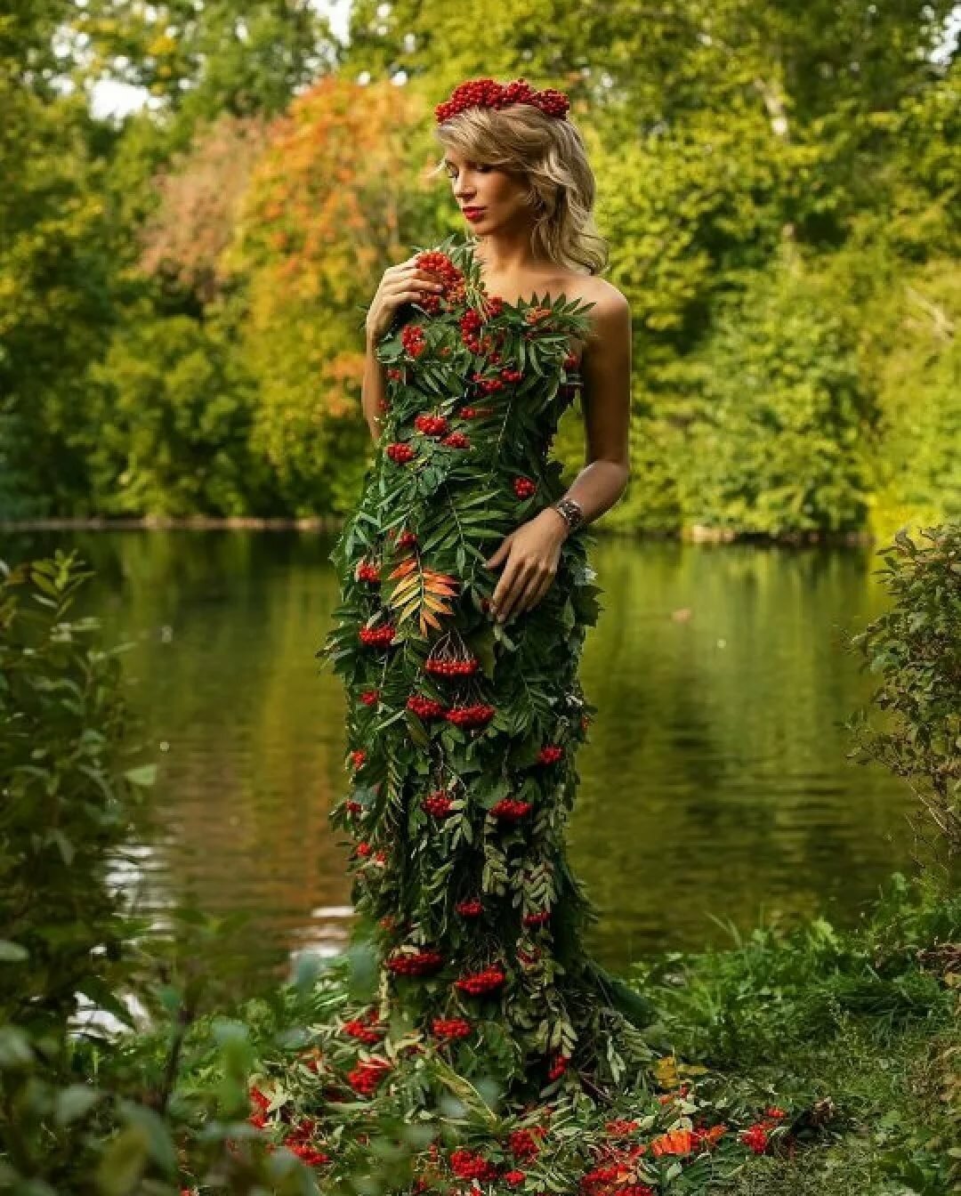 фотосессия королева в цветах фото