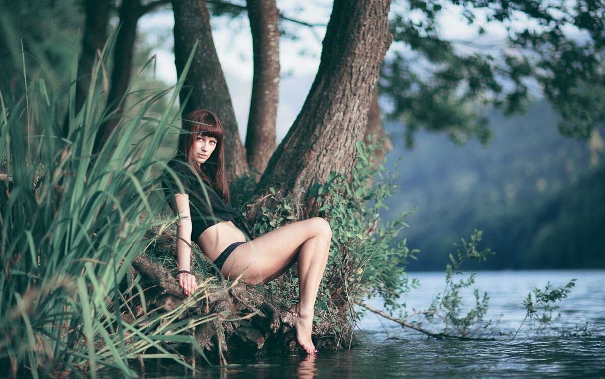 фотосессия на речке девушки фото