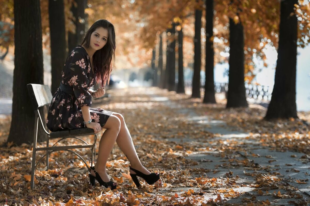 фотосессия осенью в парке девушек фото