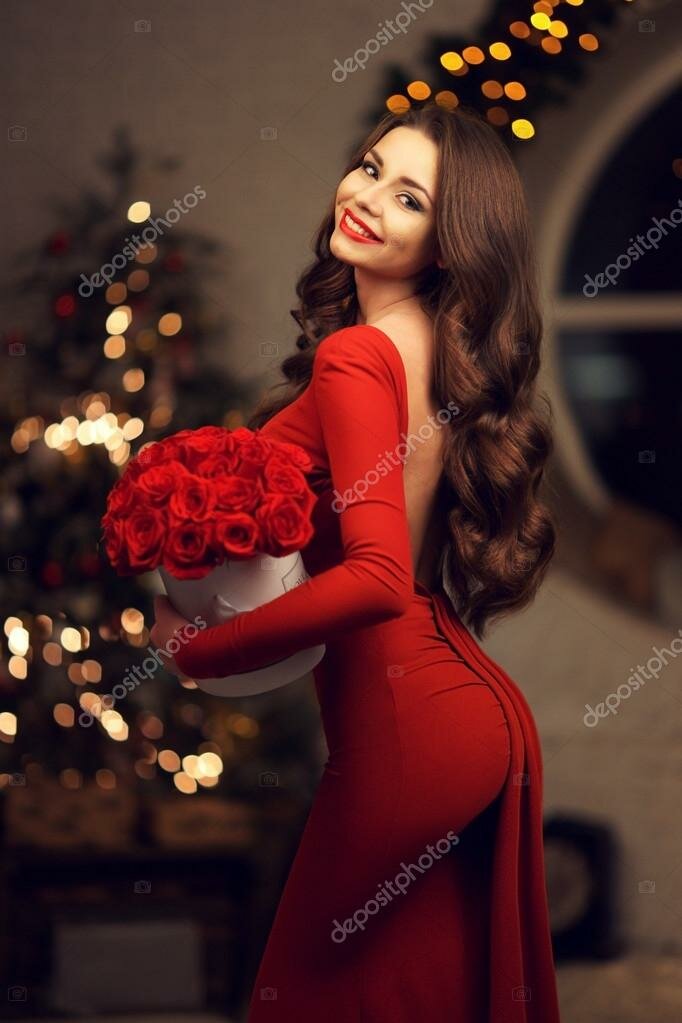 фотосессия в красном платье фото