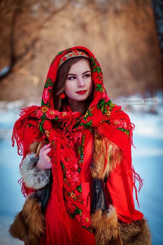 фотосессия в русском стиле зима фото