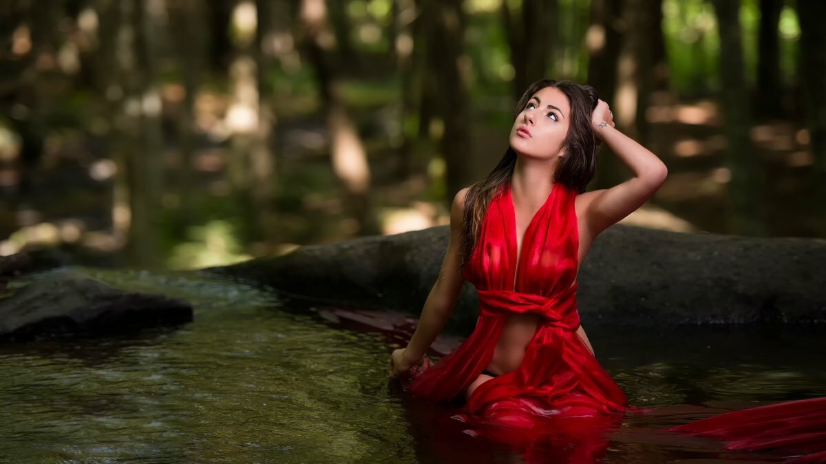 фотосессия в воде в платье фото