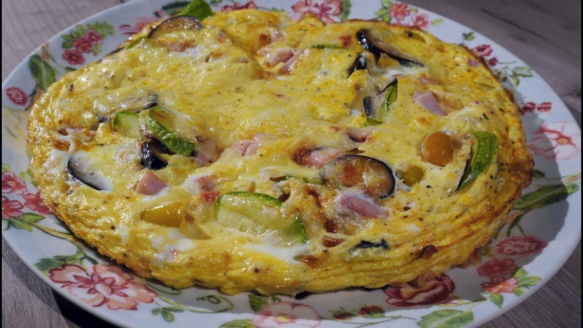 фриттата с овощами и сыром фото