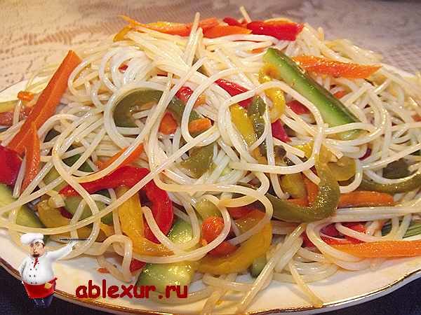 фунчоза с овощами фото