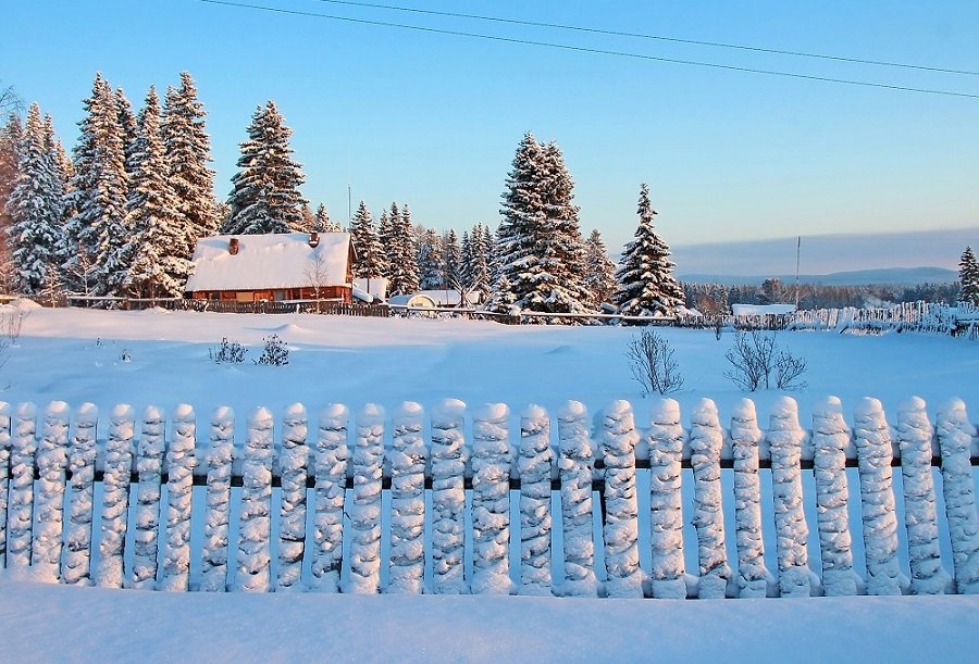 глухая деревня зимой фото