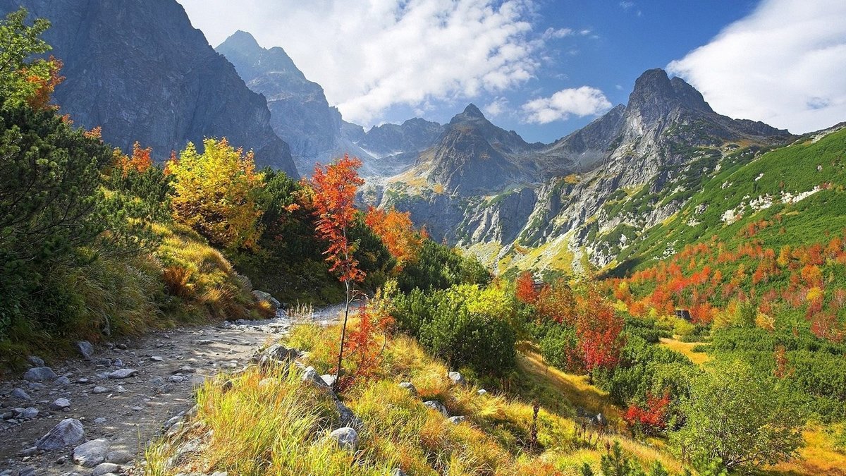 горный пейзаж осень фото
