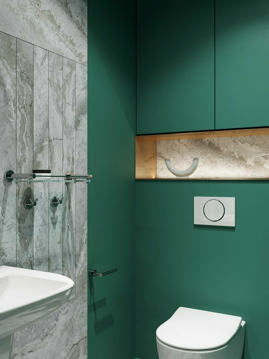 green bathroom фото