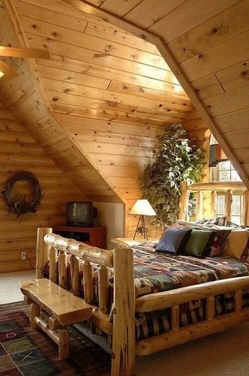 интерьер деревянного дома фото
