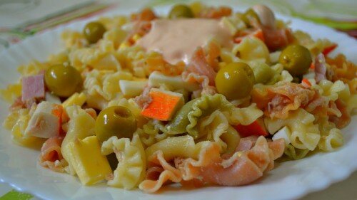 испанский салат с макаронами фото
