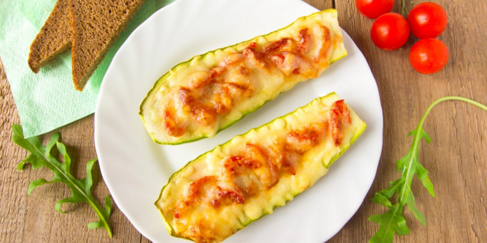 кабачки фаршированные овощами фото