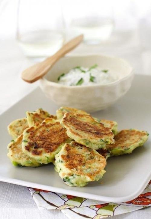 кабачковые оладьи фото