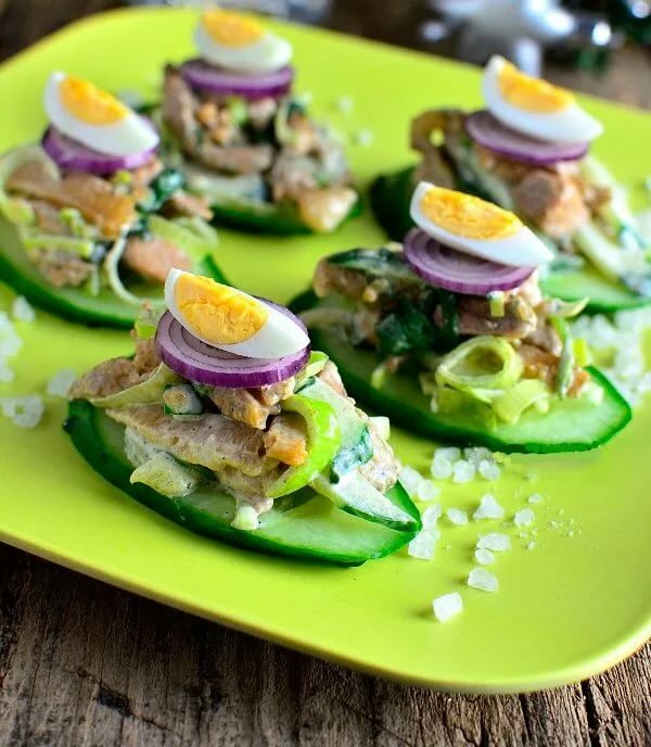 канапе закуска с анчоусами фото