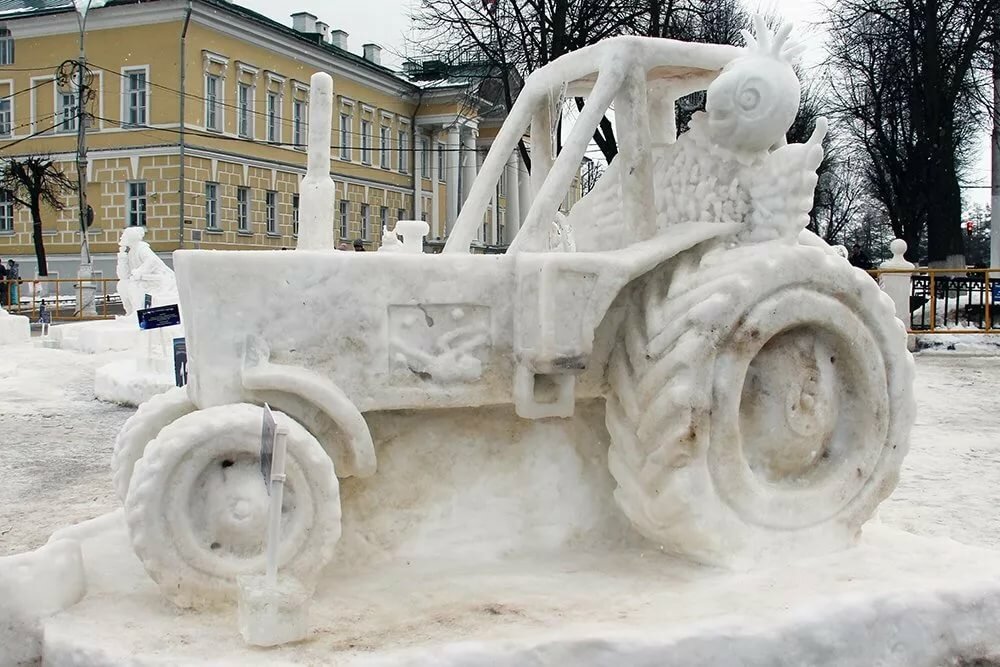 картинки скульптуры из снега фото