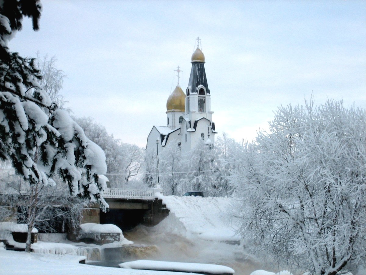 картинки зима город храм фото