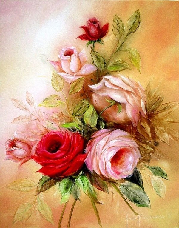 картины для декупажа розы фото