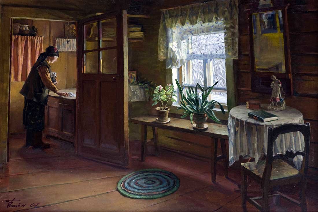картины с деревенским интерьером фото
