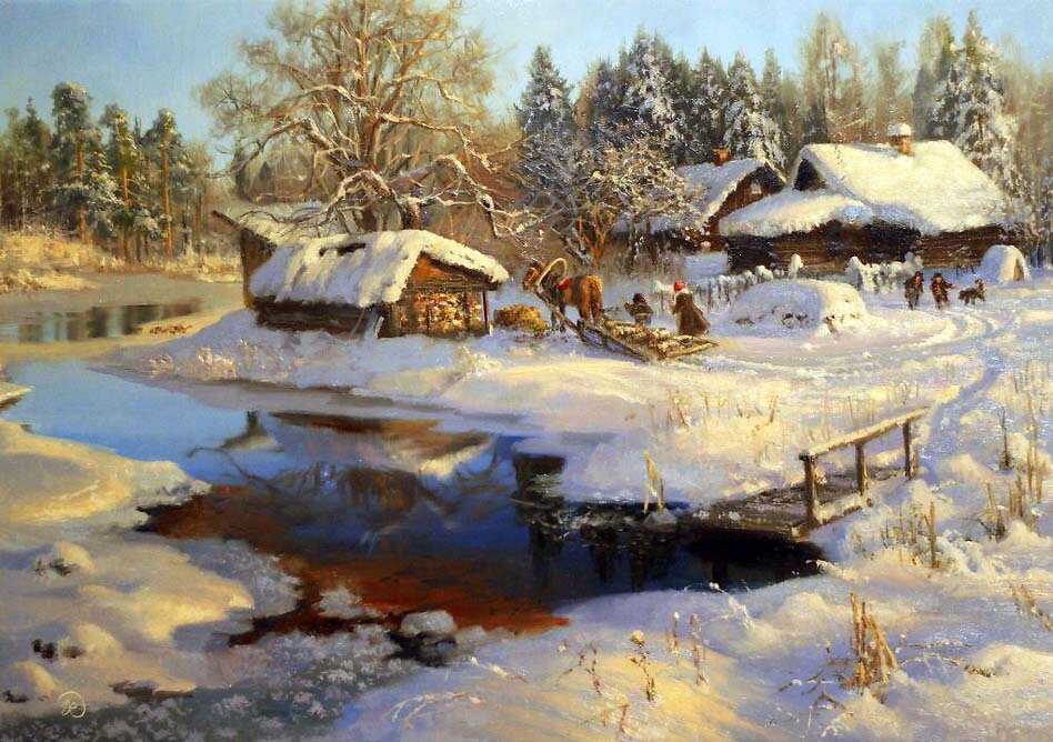 картины жданова зимние пейзажи фото