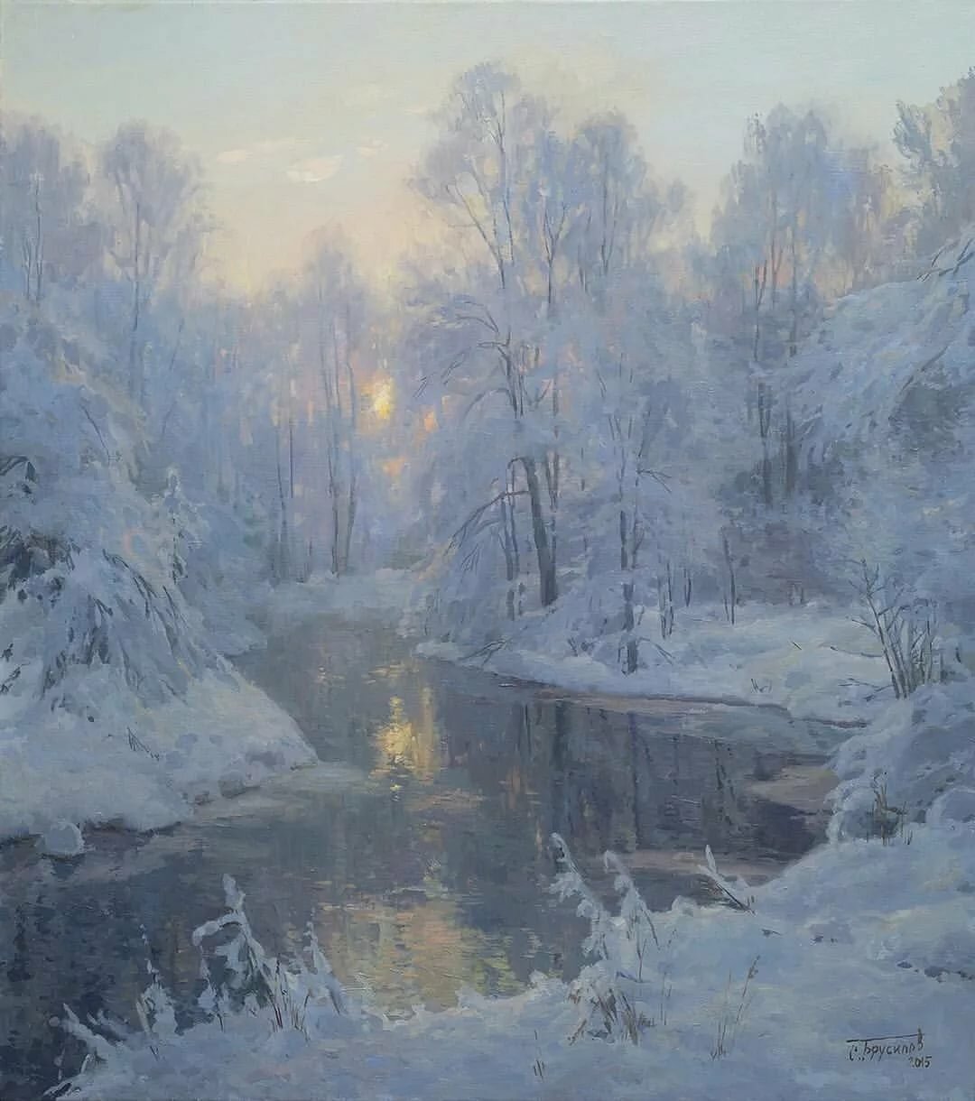 картины зима брусилов станислав фото