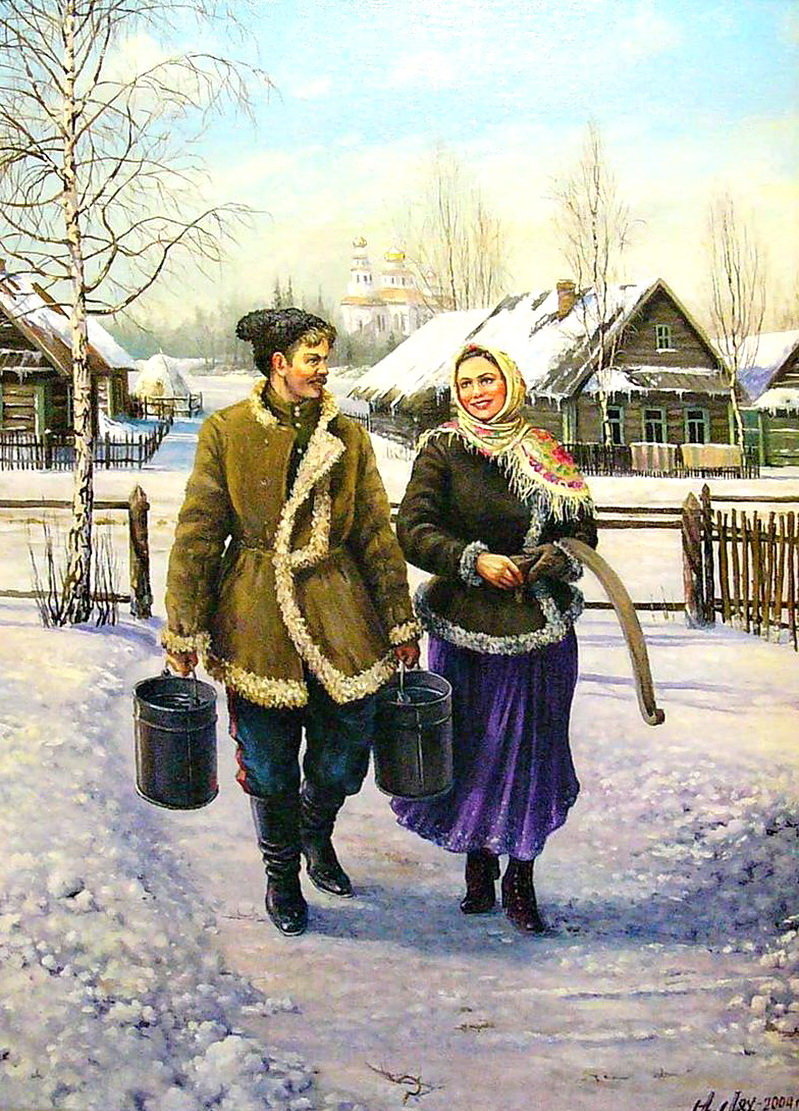 казак и казачка живопись фото